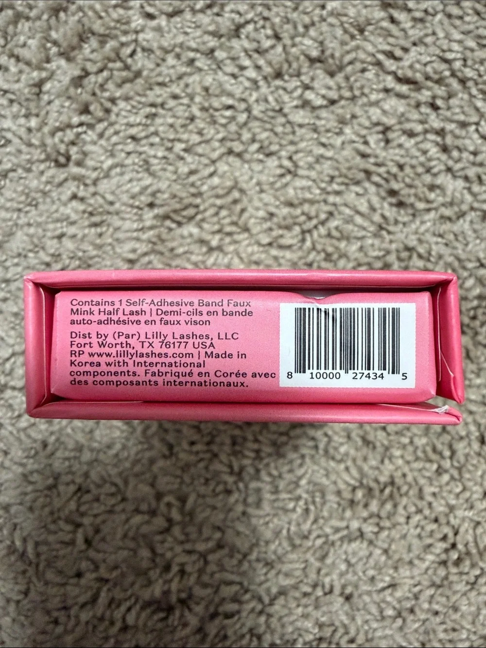 Lilly Lashes Self-Adhesive Band Half Lashes in Pink-Orange Ombré Packaging - Picture 3 of 3